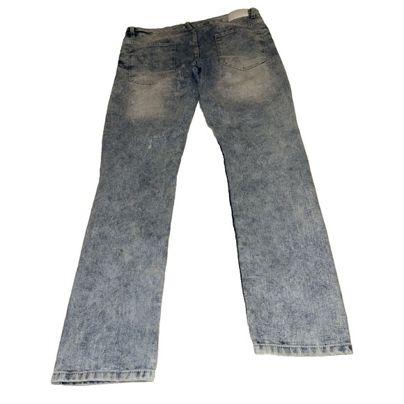 Southpole Jeans Men's Size 38/32 Blue Y2K Acid Wash Stretch Distressed Whiskered - Picture 2 of 12